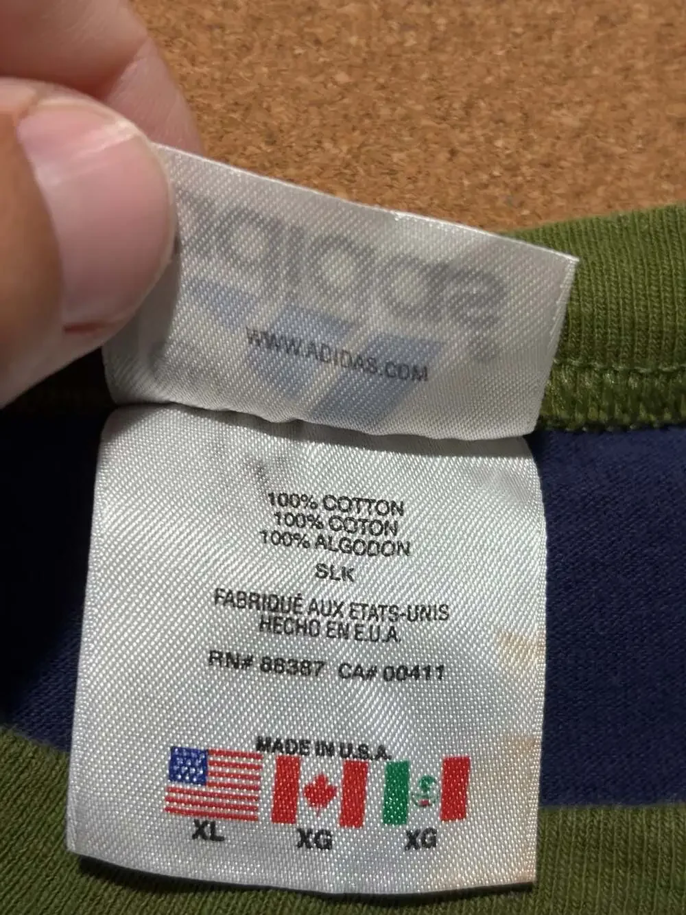 Vintage 90s Adidas The Brand With The 3 Stripes Graphic Ringer T-Shirt XL